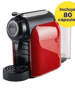 Cafetera de Cápsulas Delta Qool Evolution Roja + 80 cápsulas
