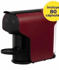 Cafetera de Cápsulas Delta Quick Roja + 80 cápsulas