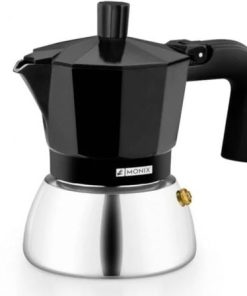 Cafetera Italiana Monix Induction Inox M863006 6 Tazas Negra