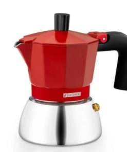 Cafetera Italiana Monix Induction Inox M863106 6 Tazas Roja