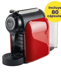 Cafetera de Cápsulas Delta Qool Evolution Roja + 80 cápsulas