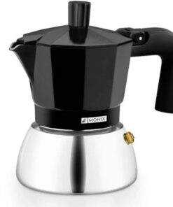 Cafetera Italiana Monix Induction Inox M863009 9 Tazas Negra